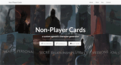 Desktop Screenshot of nonplayercards.com