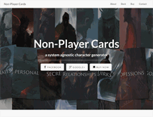 Tablet Screenshot of nonplayercards.com
